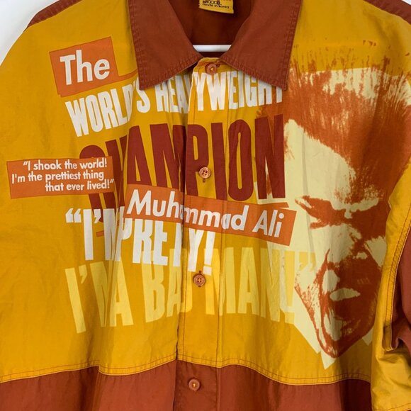 Vintage Platinum FUBU Muhammad Ali Boxing Shirt Mens Size 3XL - Picture 10 of 11
